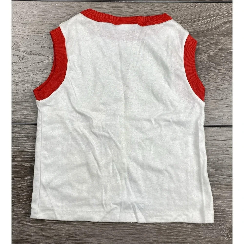 WDP Pooh & The Gang Toddler Vintage Sleeve Graphic Tank Top Island Theme White 4
